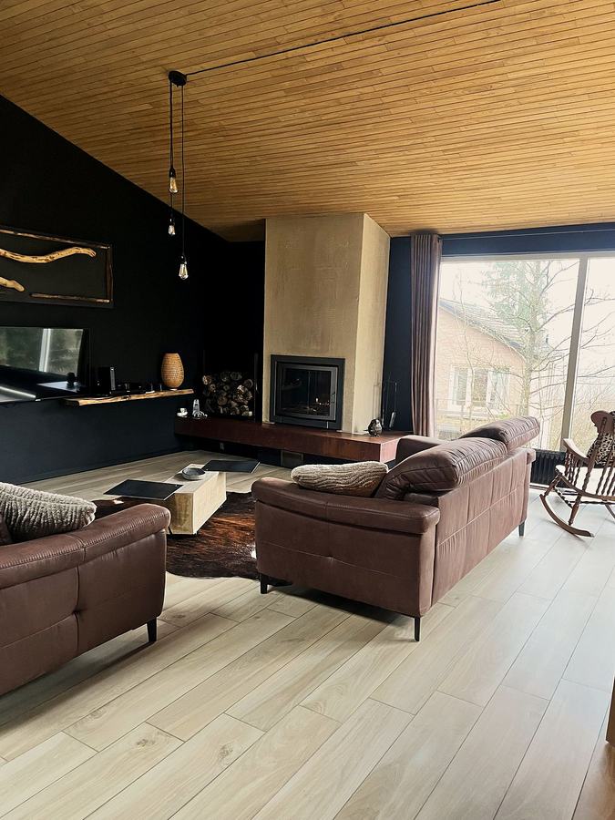 Le salon, côté feu ouvert