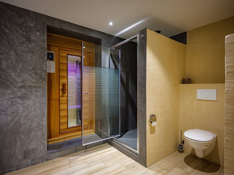 La cabine infrarouge et la douche